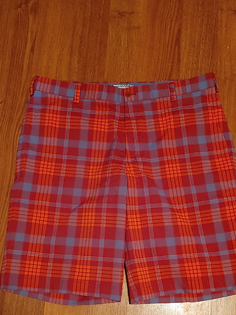 Nike Golf Plaid Shorts Sz 36